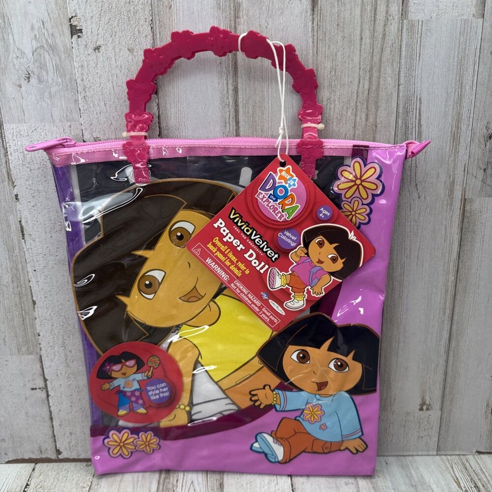 Vintage Dora the Explorer Vivid Velvet Paper Doll Jakks Pacific Nick Jr New